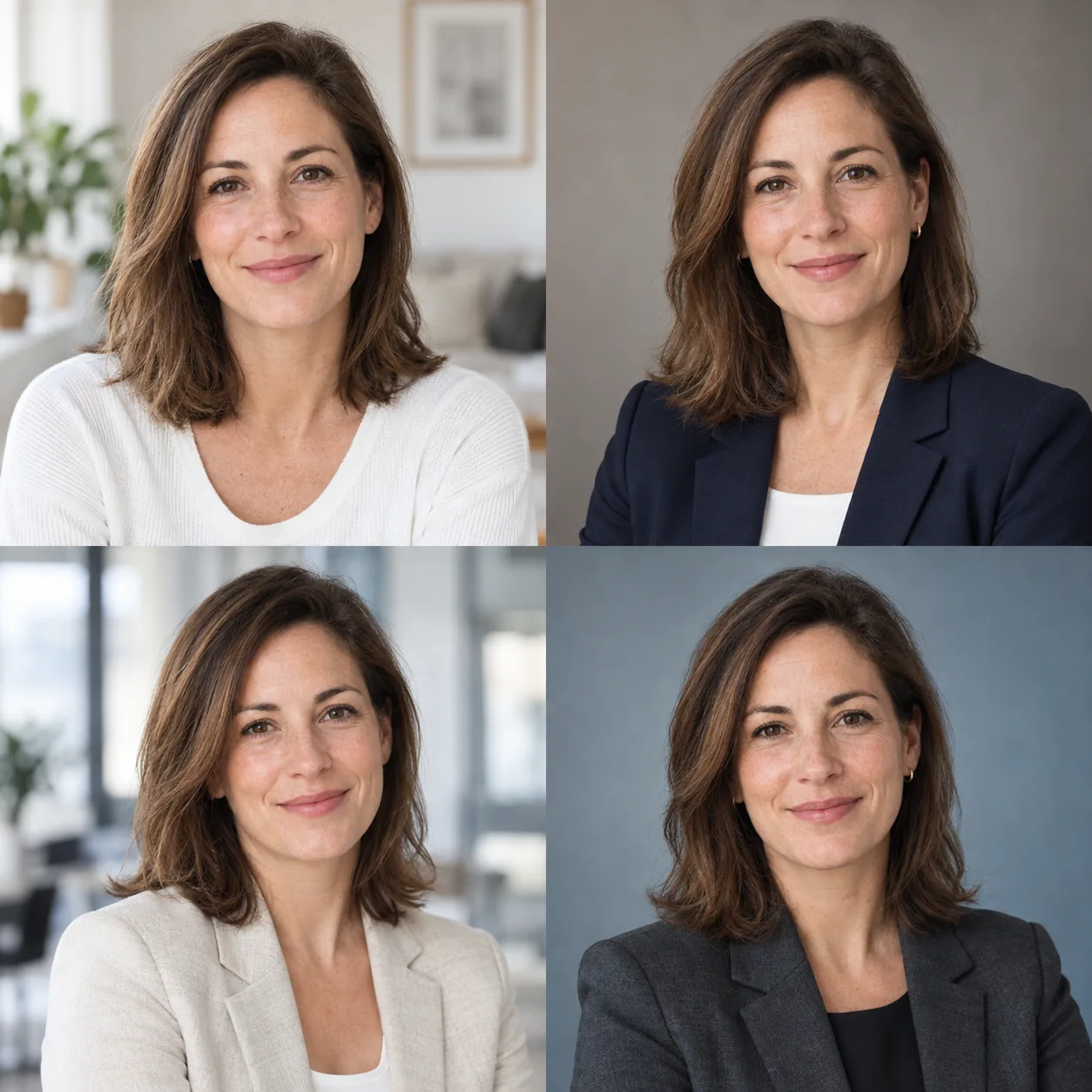 Professional headshots: Create a portrait for a CV, work profile, or team page.